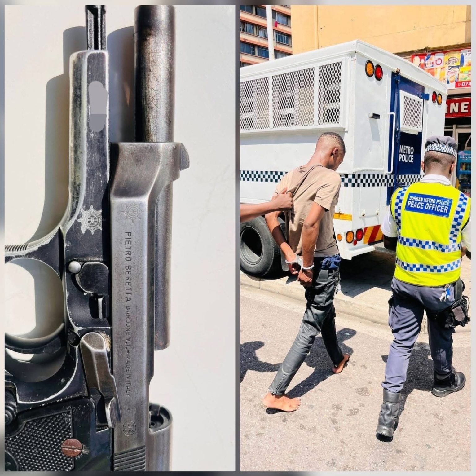 Four Suspects Arrested By Durban Metro Police With Firearm Stolen From ...