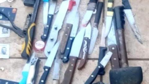 Weapons Seized from Learners at Lekoa Shandu Secondary School in Sharpeville