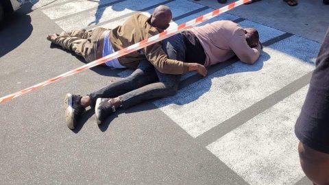 Two suspects arrested after fleeing from Makro Springfield.