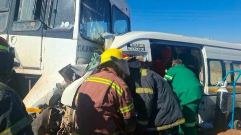 Four dead, including three female learners and a driver, after head-on collision between bus and taxi transporting scholars in Mashashane, Limpopo